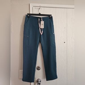 Figs Small Petite Yola Pants in Carribean Blue